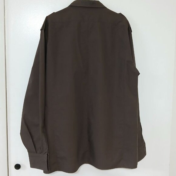 Vintage Artful Dodger Brown Military Style Shirt, 100% Cotton, Size XL - Picture 2 of 15